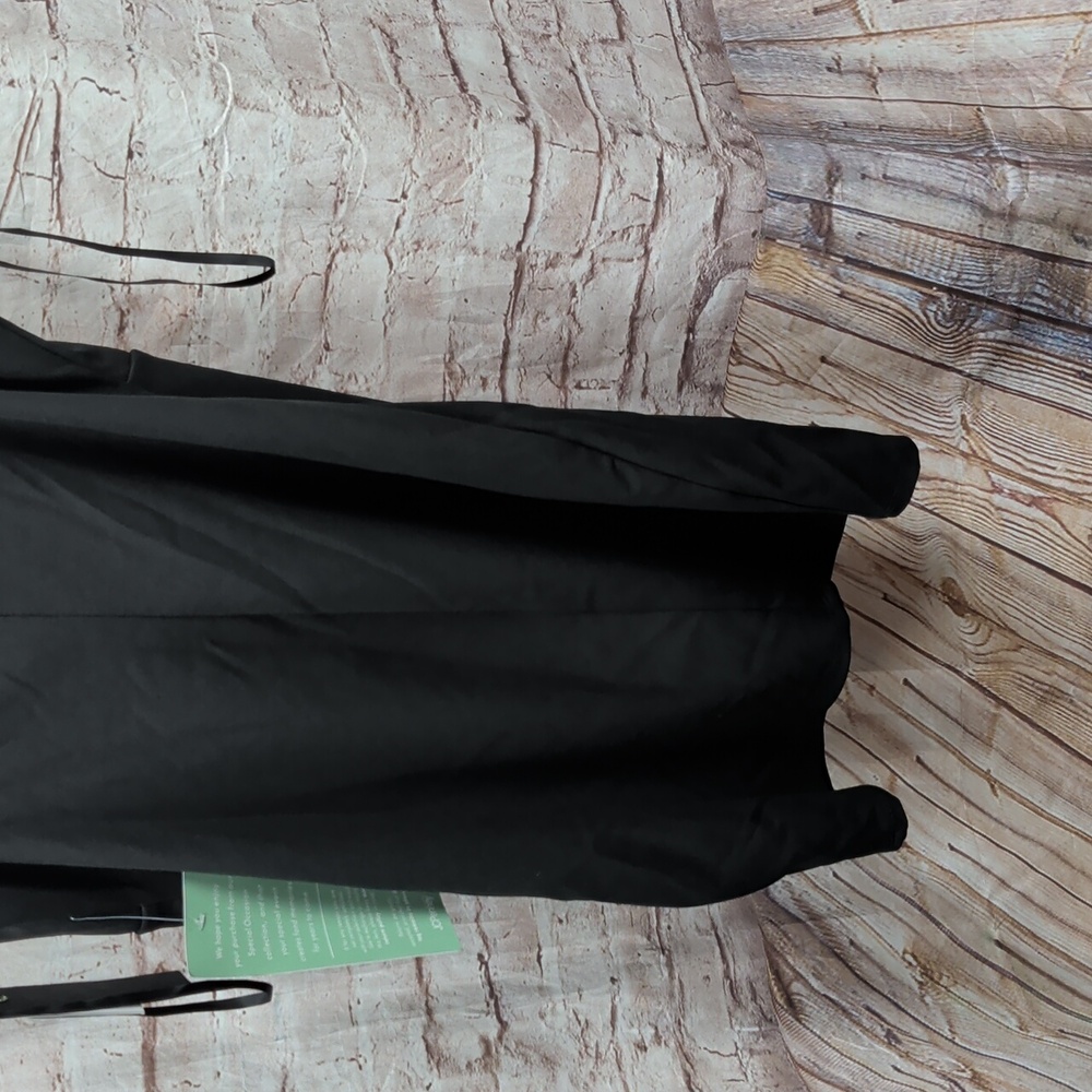 Elegant Black Spaghetti Strap Dress City Triangles XL New Nwt - Picture 8 of 8